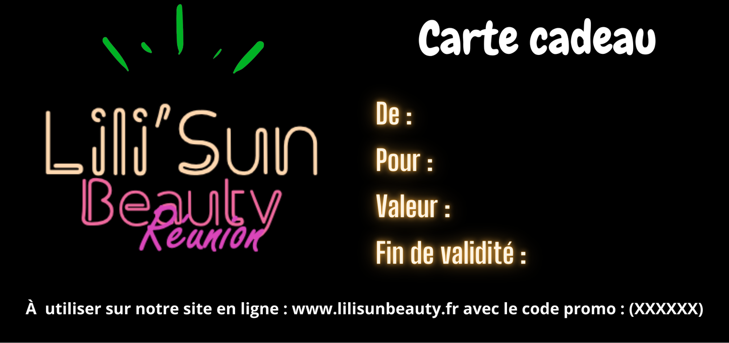 Carte-Cadeau Lili'Sun Beauty